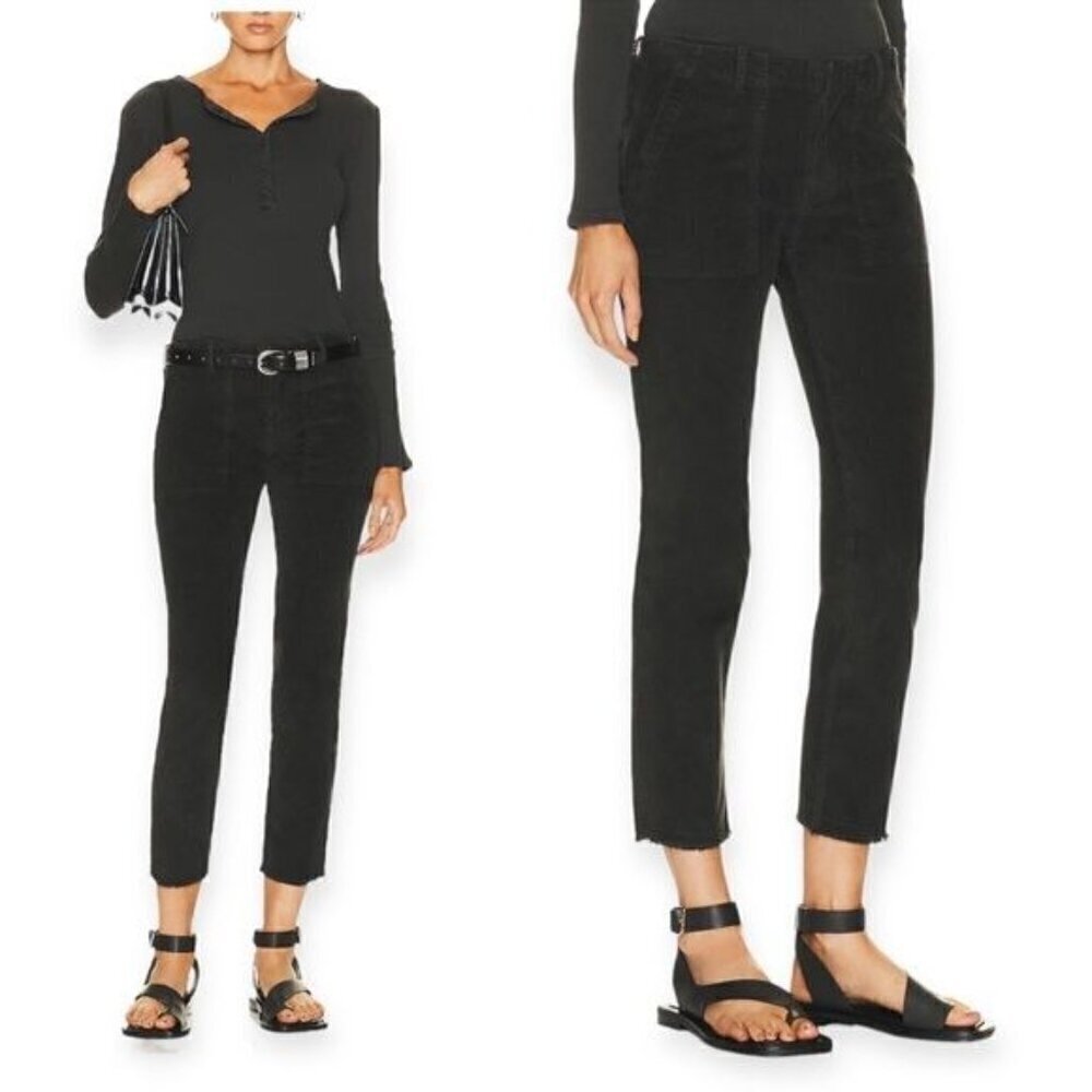 NILI LOTAN Jenna Pants in Corduroy, Color Gunmetal, Size 10, New‎ with tag